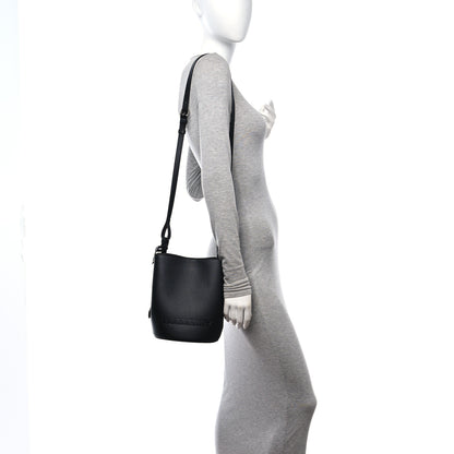 Burberry London Grainy Calfskin Small Lorne Bucket Crossbody Black 2 of 9