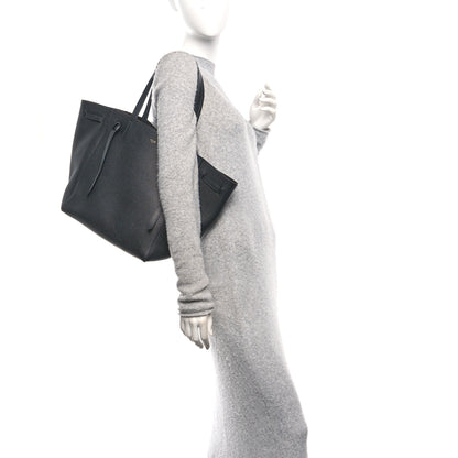 Celine Soft Grained Calfskin Small Belt Cabas Phantom Black 2 of 10