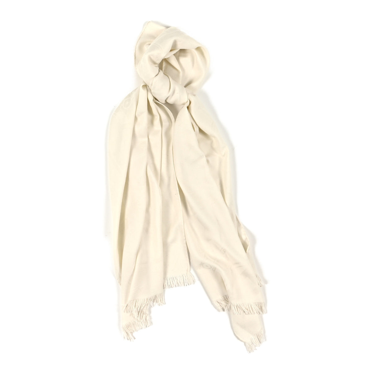 Cashmere Silk New Libris Confettis D'Ex Stole Ivory
