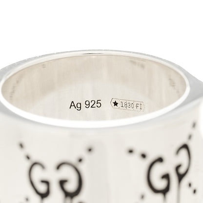 Gucci Sterling Silver GucciGhost Hamlet Skull Ring 48 4.5 5 of 5
