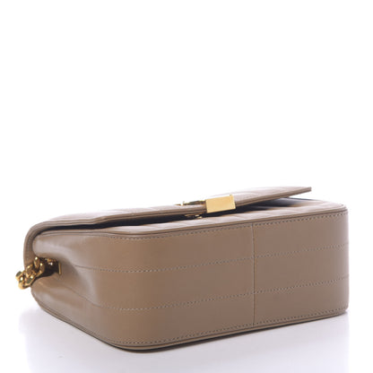 Saint Laurent Lambskin Matelasse Monogram Medium Vicky Chain Bag Brown 4 of 10