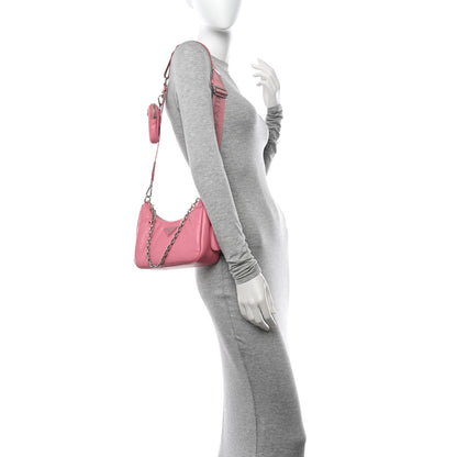Prada Nappa Soft Padded Re-Edition 2005 Shoulder Bag Begonia 3 of 13