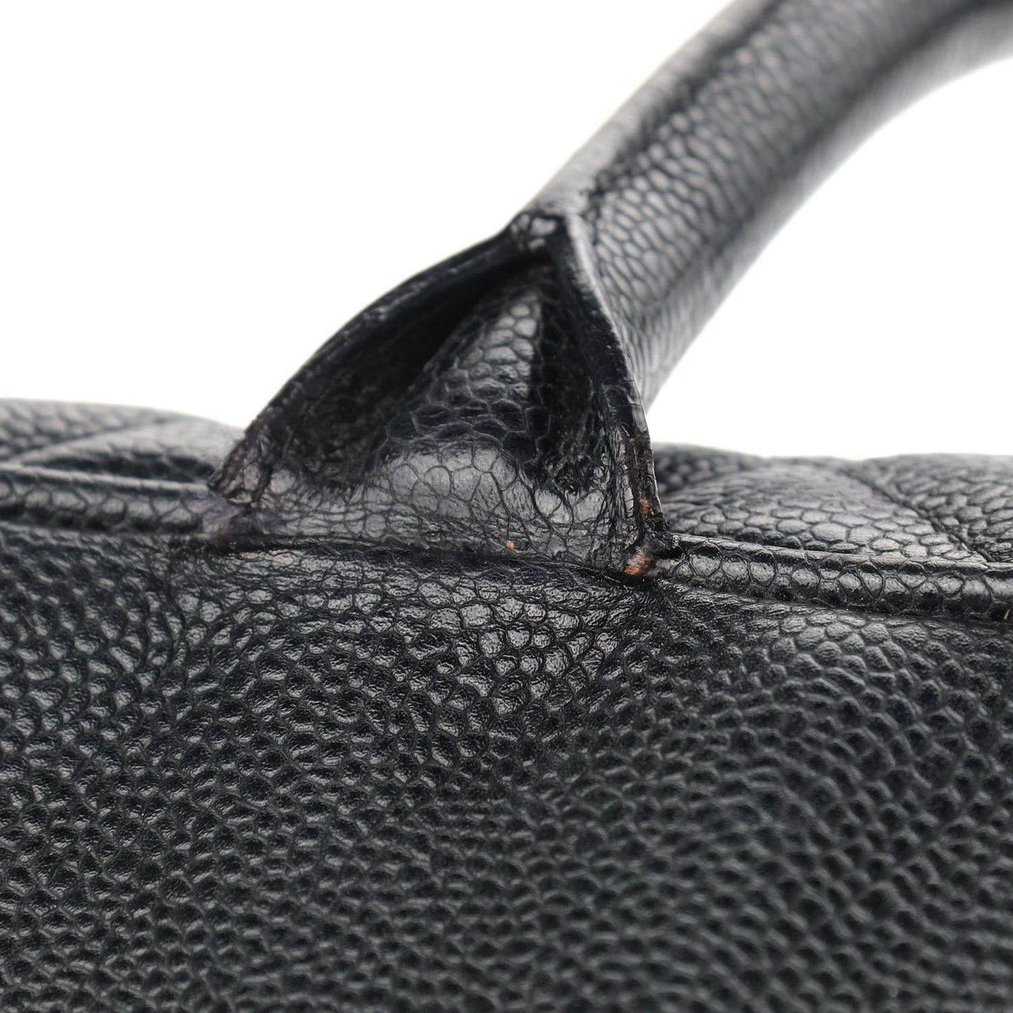 Caviar Quilted Large Bowler Black