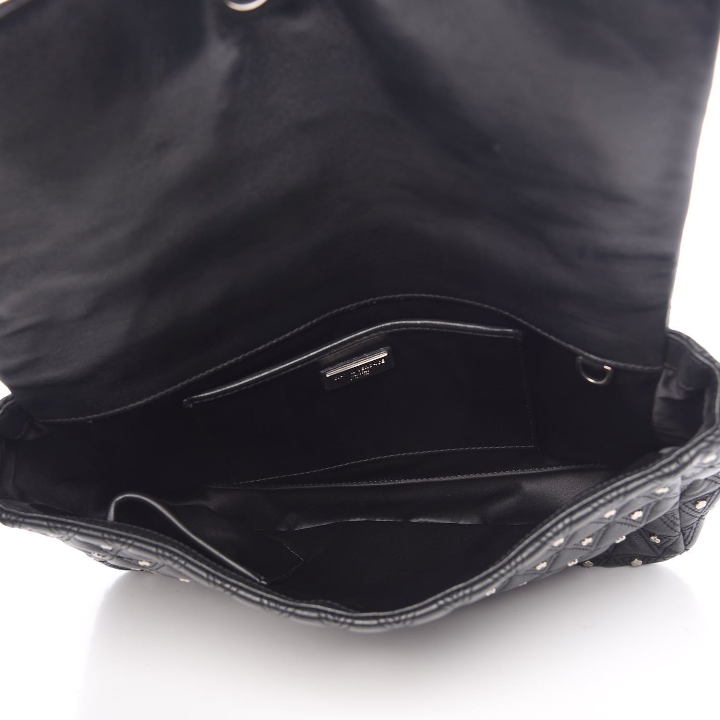 Nappa Studded Vanitas Flap Shoulder Bag Black