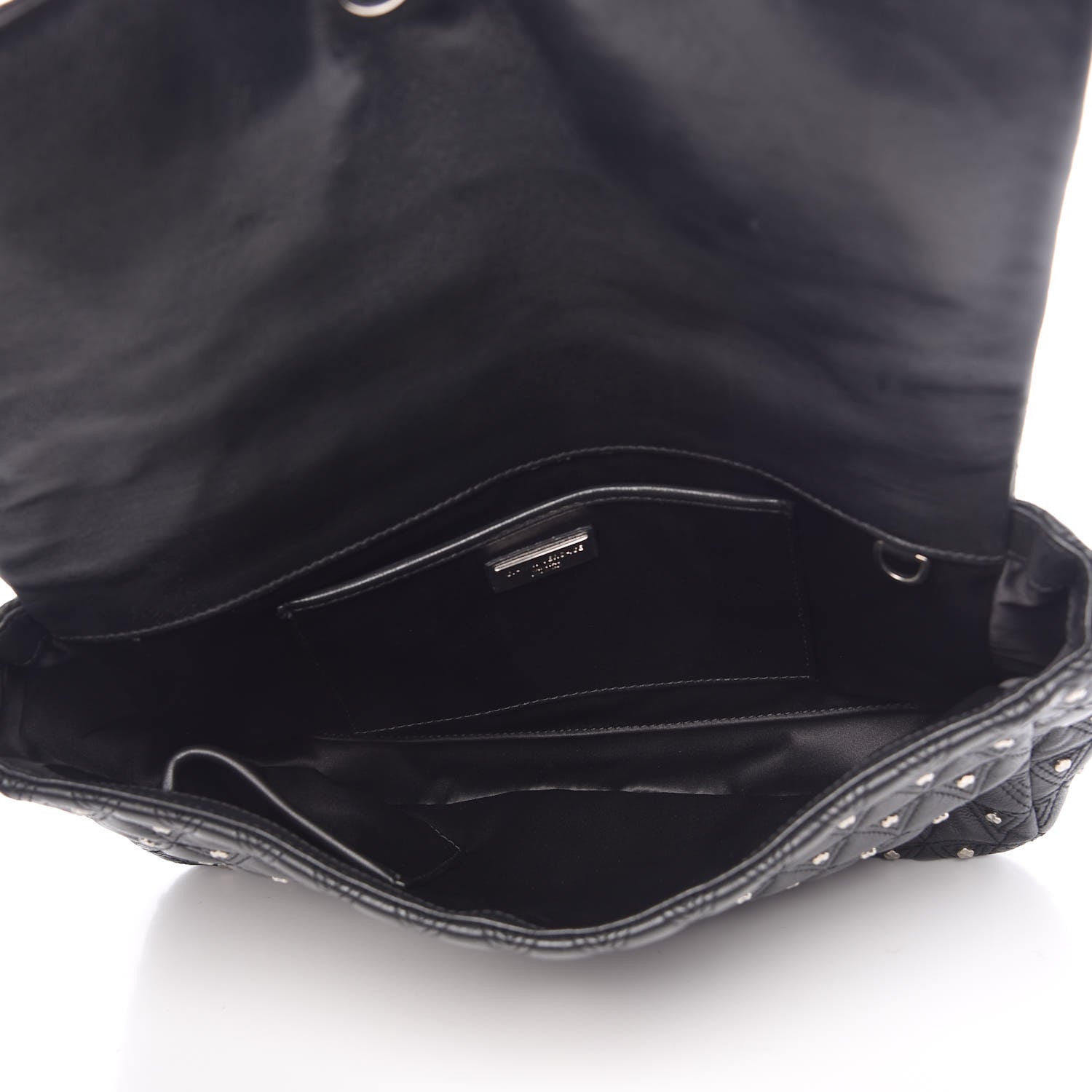 Versace Nappa Studded Vanitas Flap Shoulder Bag Black 5 of 7