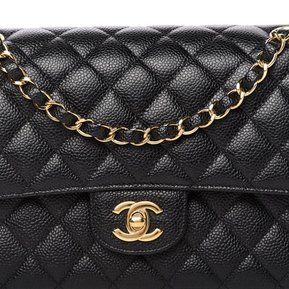 Chanel Caviar Quilted Medium Double Flap Black 10 of 11