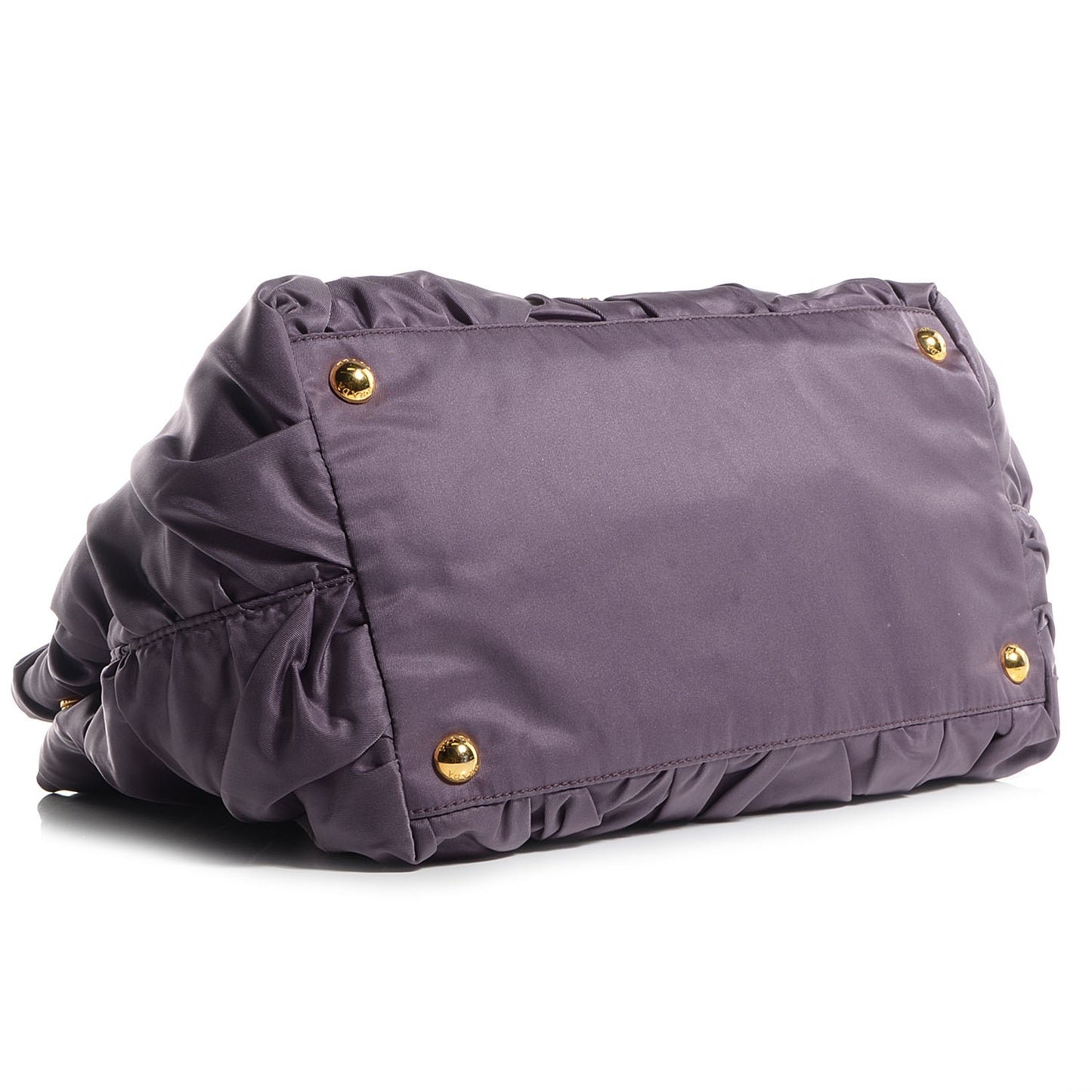 Tessuto Nylon Origami Pleated Handbag Purple