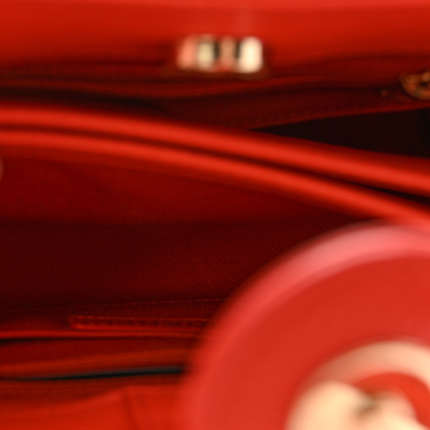 Grained Calfskin Mini Neo Executive Shopper Tote Red