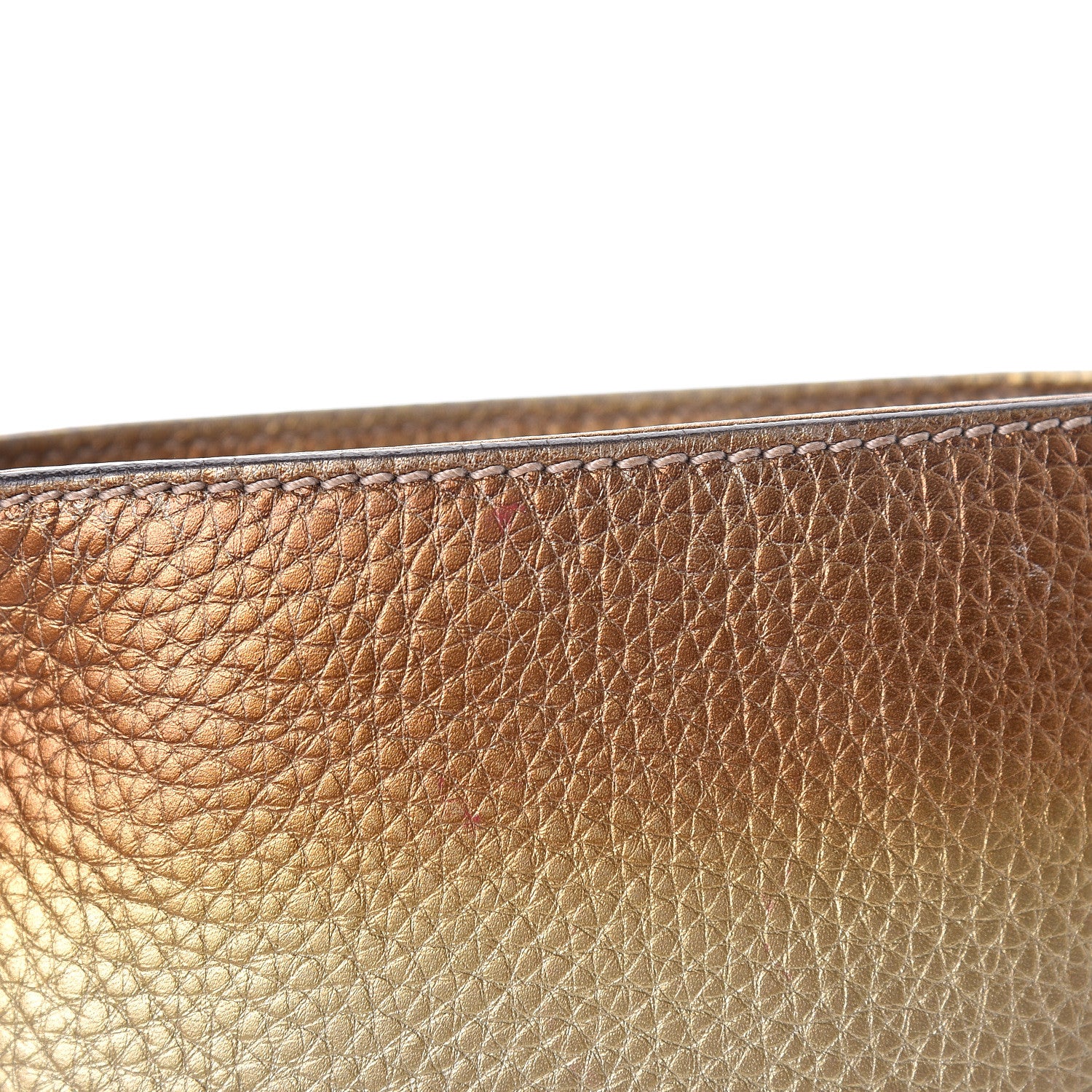 Gucci Metallic Pebbled Calfskin Small Soho Flap Crossbody Gold Ombre 13 of 20