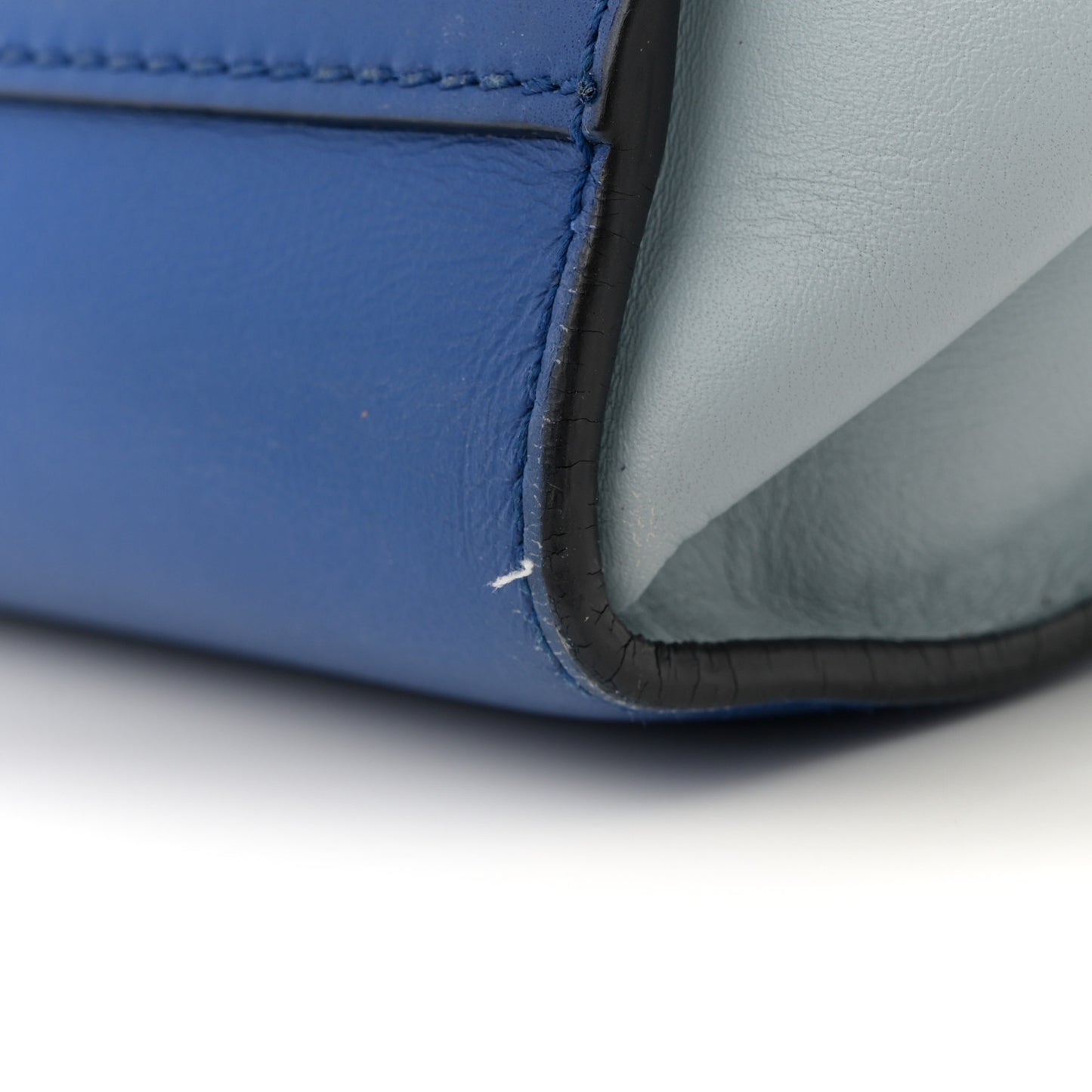 Calfskin Small Sofia Satchel Blue Multicolor