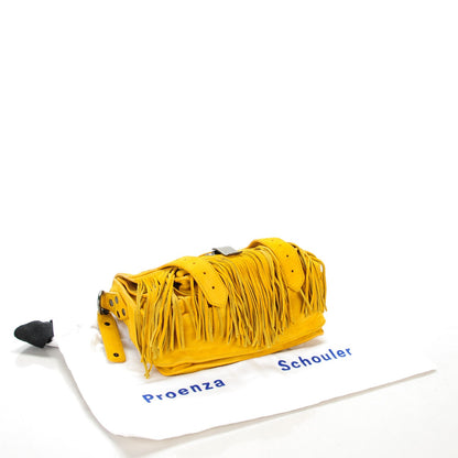 Proenza Schouler Suede Fringed PS1 Crossbody Pouch Gold 4 of 7
