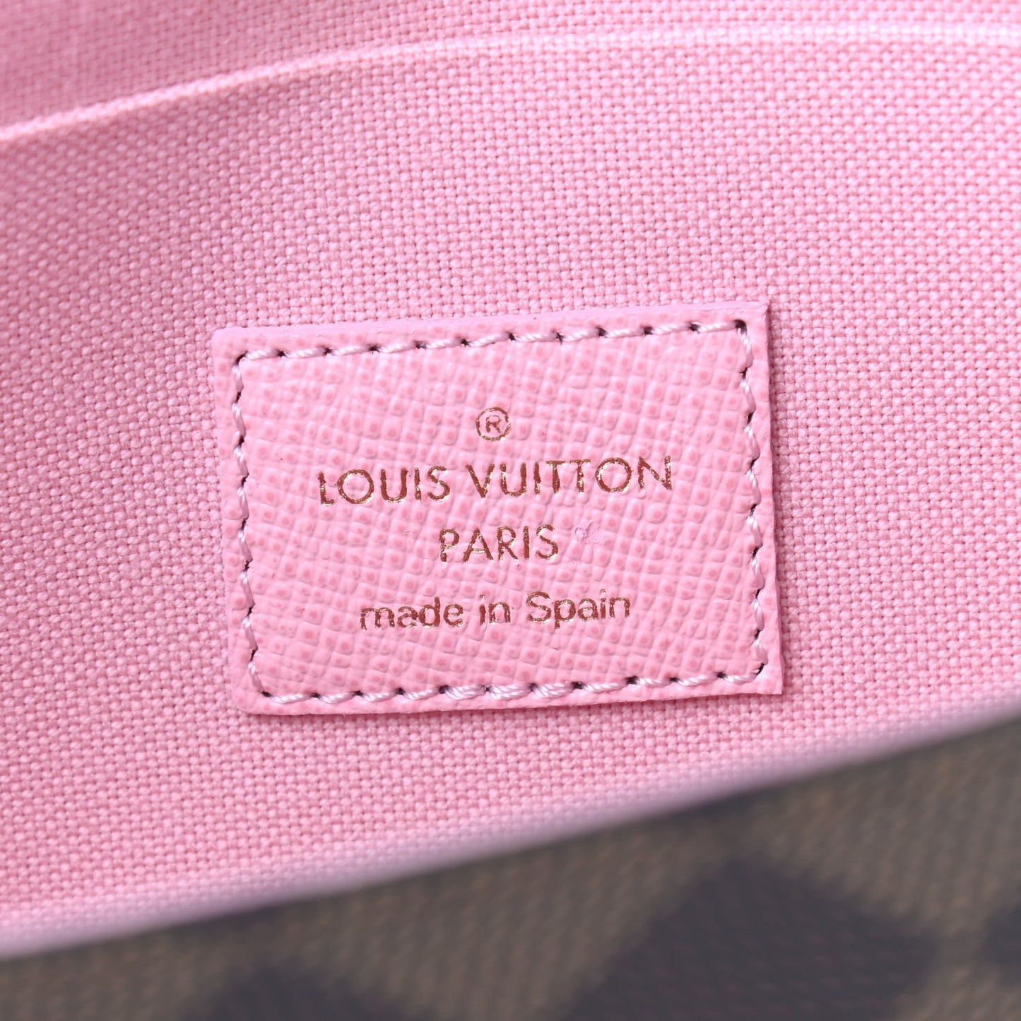Damier Ebene Studded Pochette Felicie Chain Wallet