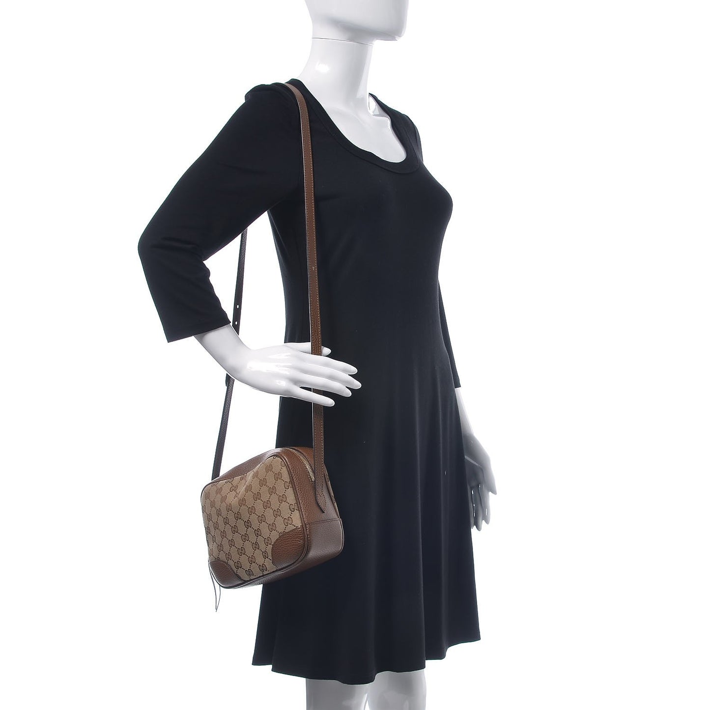 Monogram Mini Bree Messenger Bag Beige Tabacco