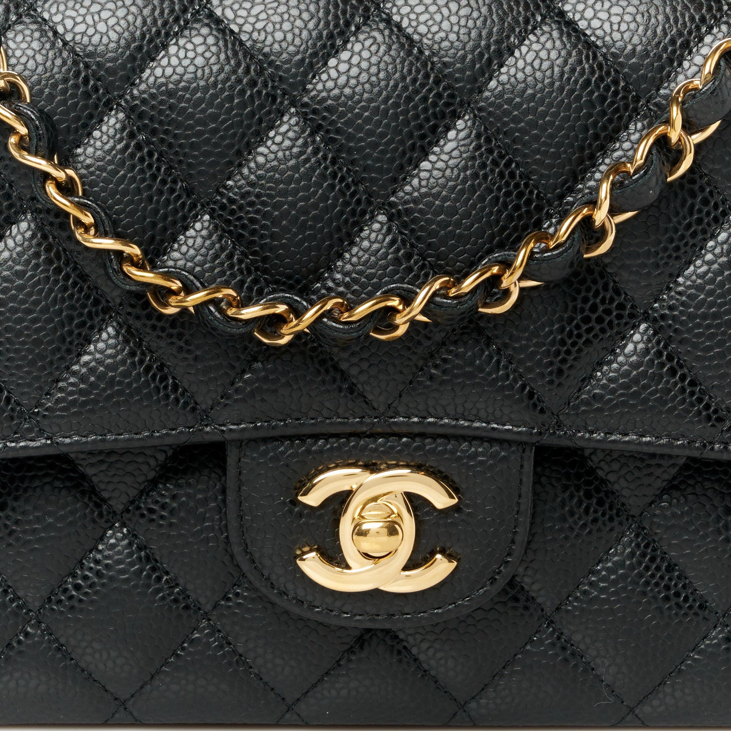 Chanel Caviar Quilted Medium Double Flap Black 9 of 11