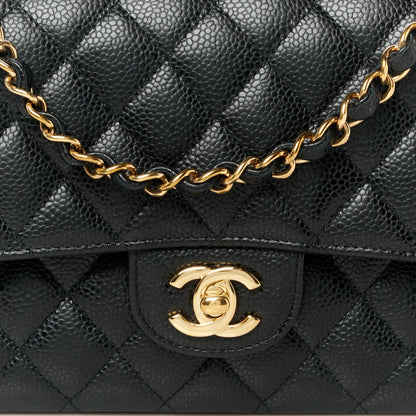 Chanel Caviar Quilted Medium Double Flap Black 9 of 11