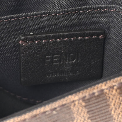 Fendi Glazed Fabric FF 1974 Nano Baguette Belt Charm Mogano Panna 6 of 7