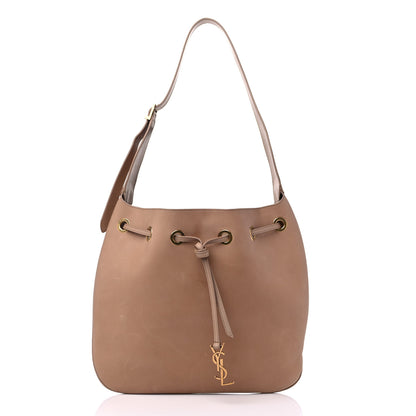 Saint Laurent Calfskin Medium Paris VII Flat Hobo Nutmeg 3 of 13