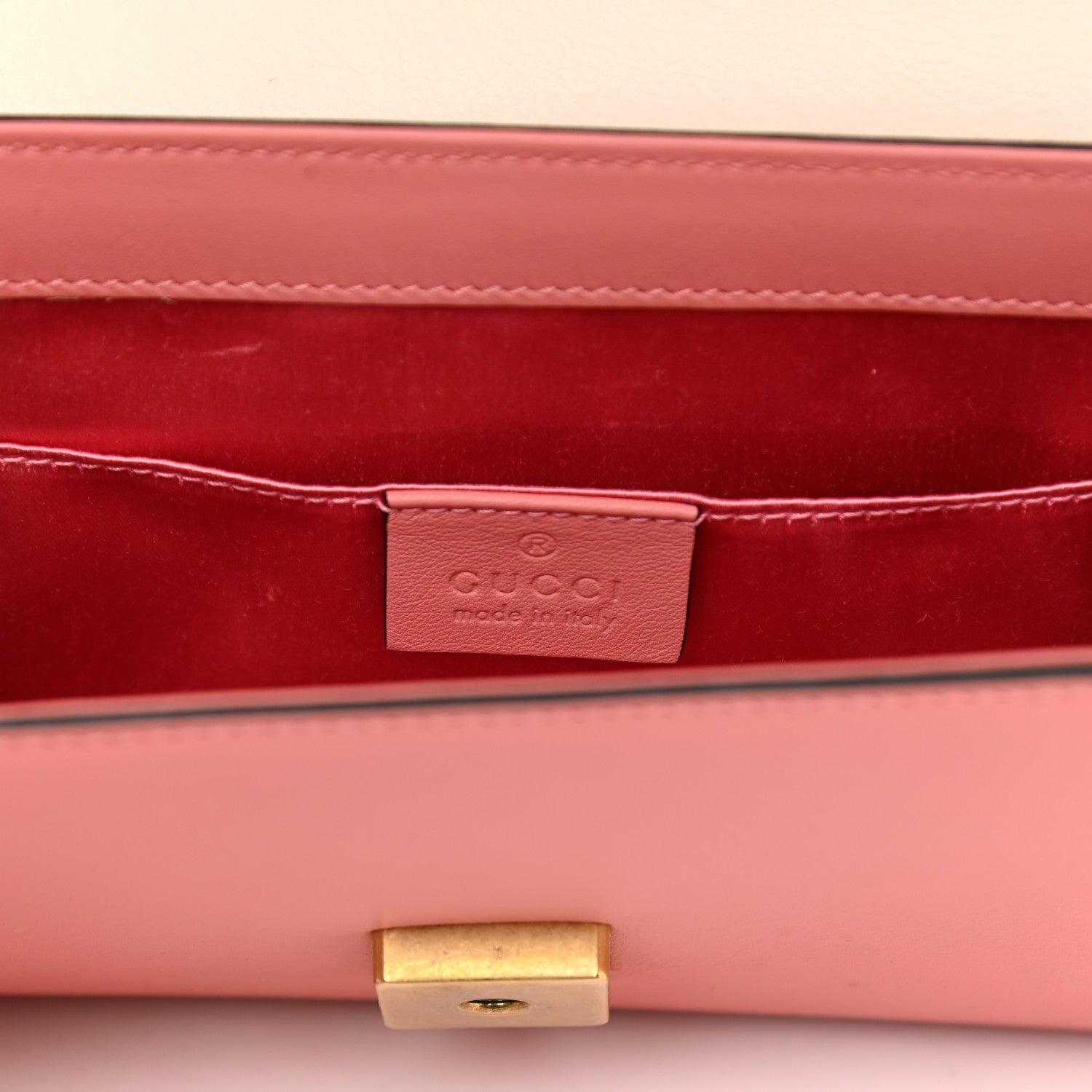 Gucci Calfskin Animalier Broadway Clutch Pink 6 of 12