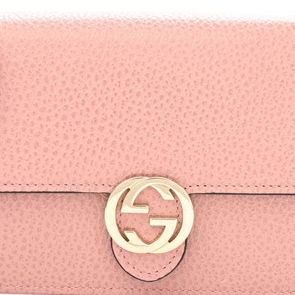 Gucci Dollar Calfskin Interlocking G Chain Wallet Soft Pink 6 of 8