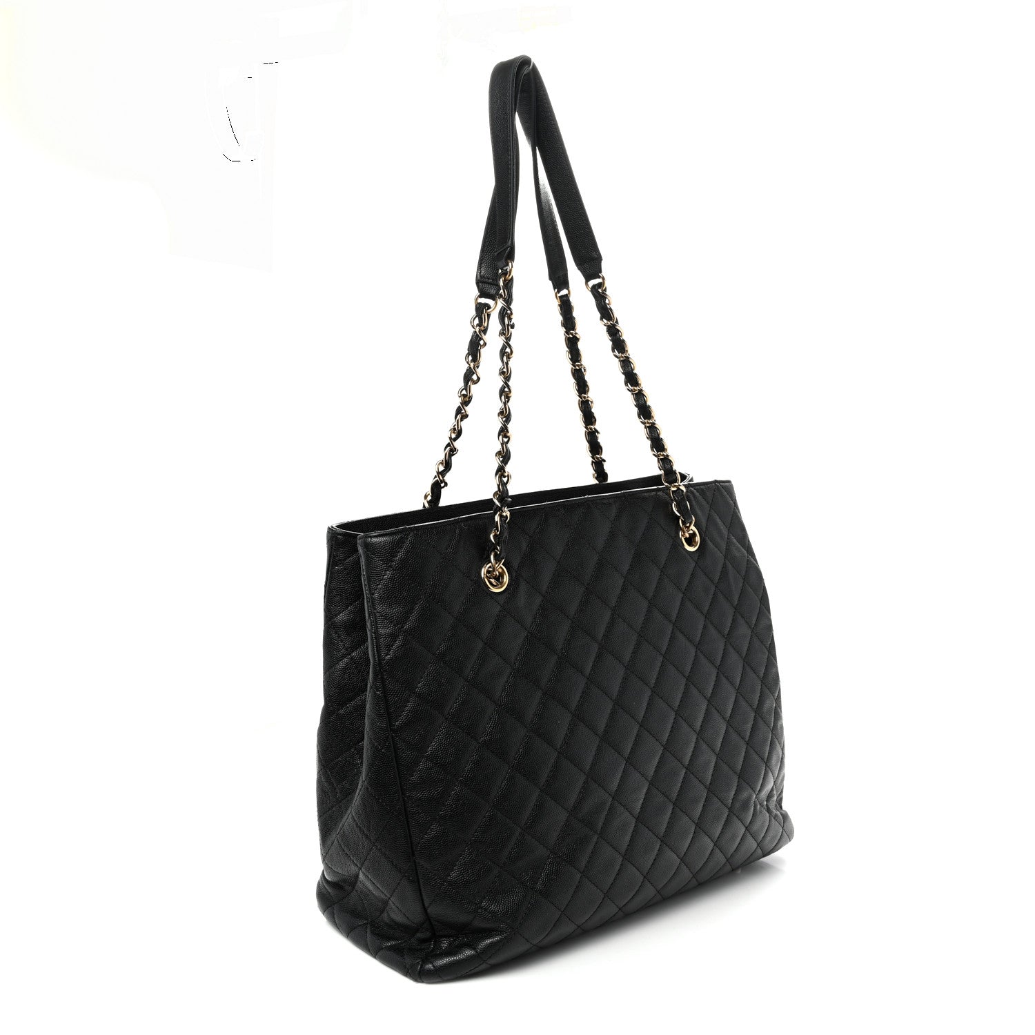 Chanel Caviar Quilted Large Flap Shopping Tote Black 3 of 11