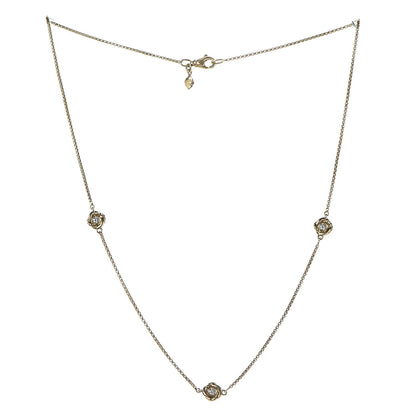 David Yurman 18K Yellow Gold Diamond Infinity Necklace 8 of 11