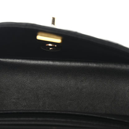 Chanel Lambskin Quilted Mini Top Handle Rectangular Flap Black 5 of 12
