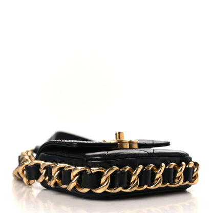 Chanel Calfskin Quilted Mini Framing Chain Bag Black 4 of 9