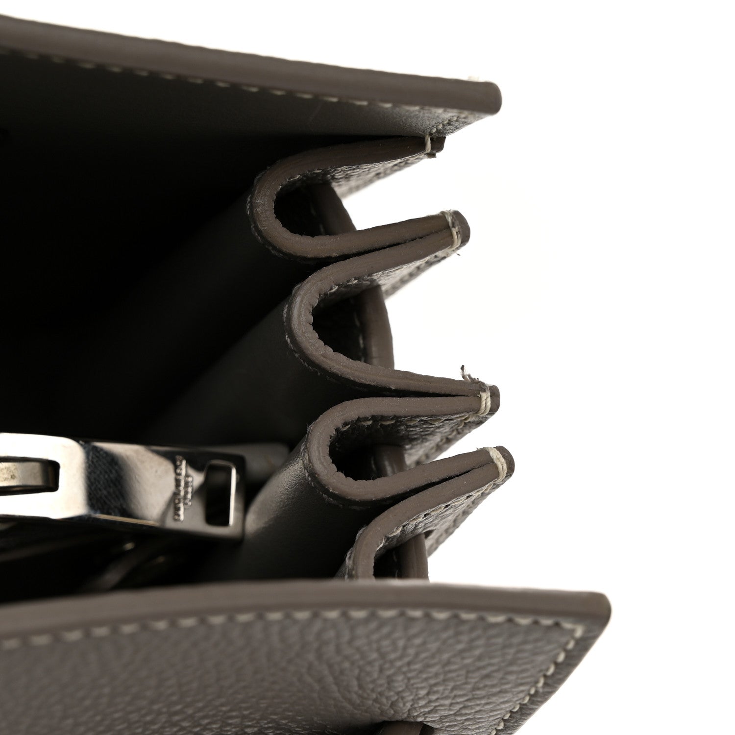 Saint Laurent Grained Calfskin Topstich Baby Sac De Jour Fog 11 of 11