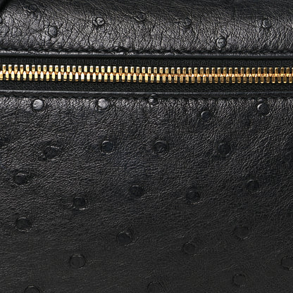 Loro Piana Ostrich L19 Extra Pocket Pouch Black 7 of 9