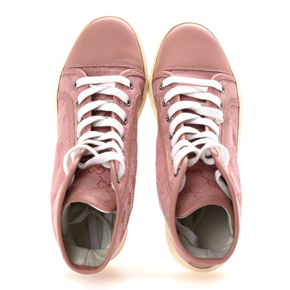 Gucci Monogram Womens High Top Sneakers 36 Pink Soft Pink 2 of 10