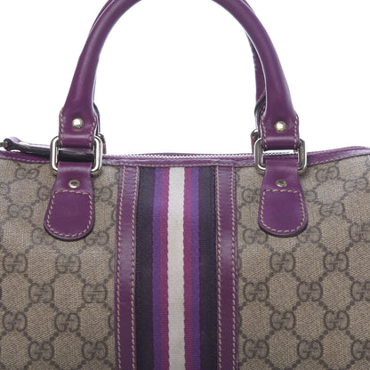 Gucci Monogram Vintage Web Small Boston Purple 11 of 14