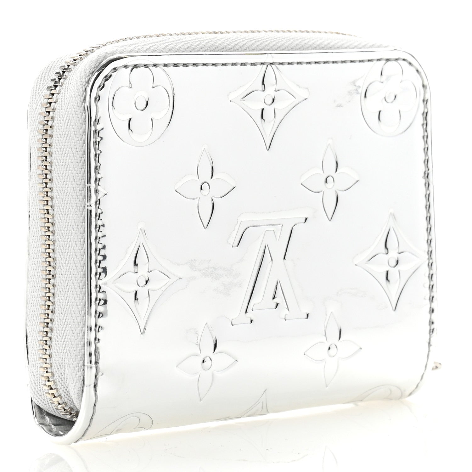 Louis Vuitton Monogram Miroir Zippy Coin Purse Silver 3 of 6