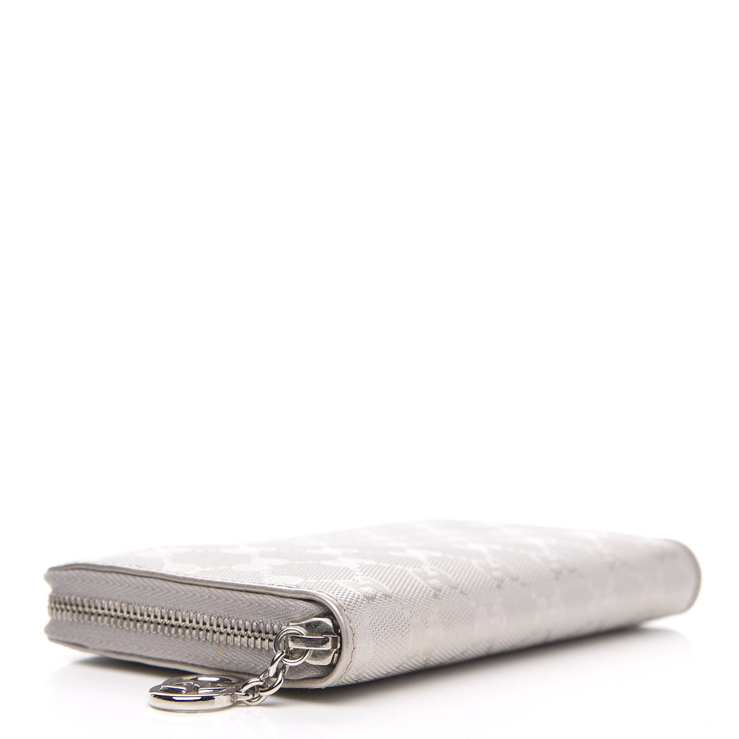 Imprime Monogram GG Pierce Zip Around Wallet Silver