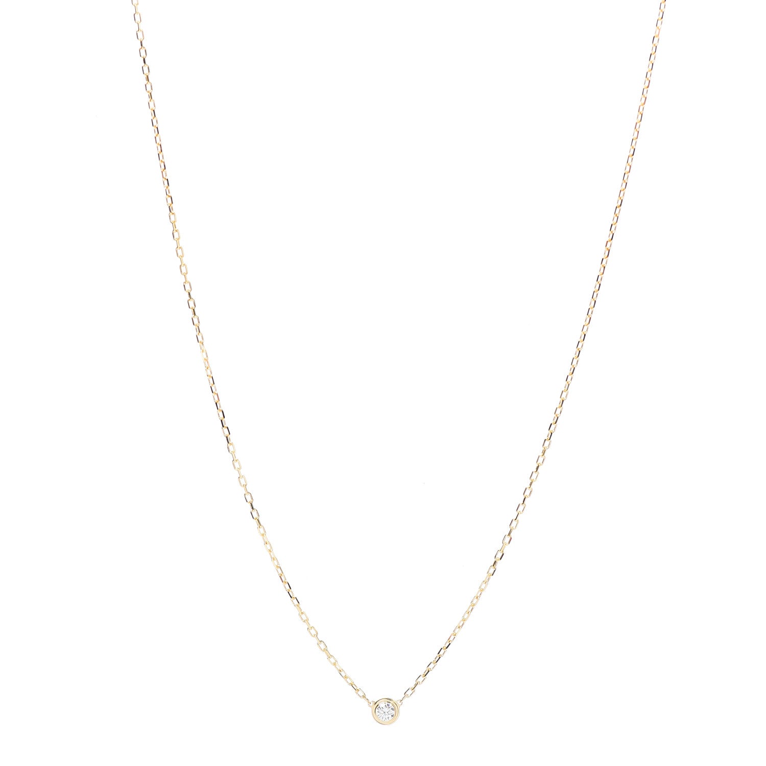 Cartier 18K Yellow Gold Diamond SM D'Amour Pendant Necklace 1 of 6