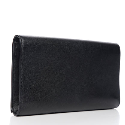 Saint Laurent Calfskin Monogram Large Belle De Jour Clutch Black 2 of 6