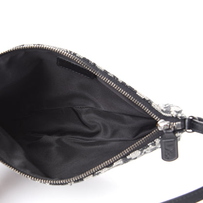 Christian Dior Monogram Mini Saddle Pochette Black 4 of 10