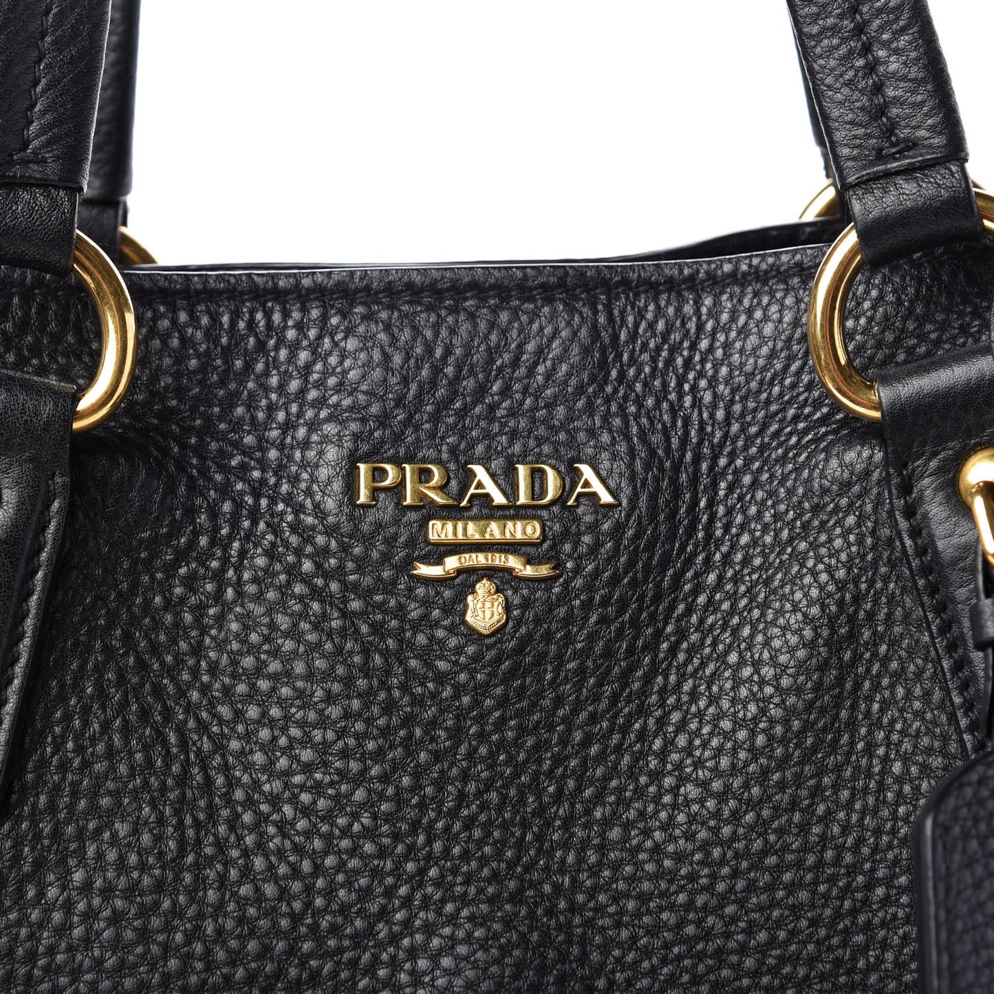 Vitello Daino Side Zip Tote Black