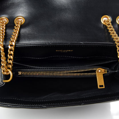 Saint Laurent Calfskin Y Quilted Monogram Small Loulou Chain Satchel Black 7 of 11