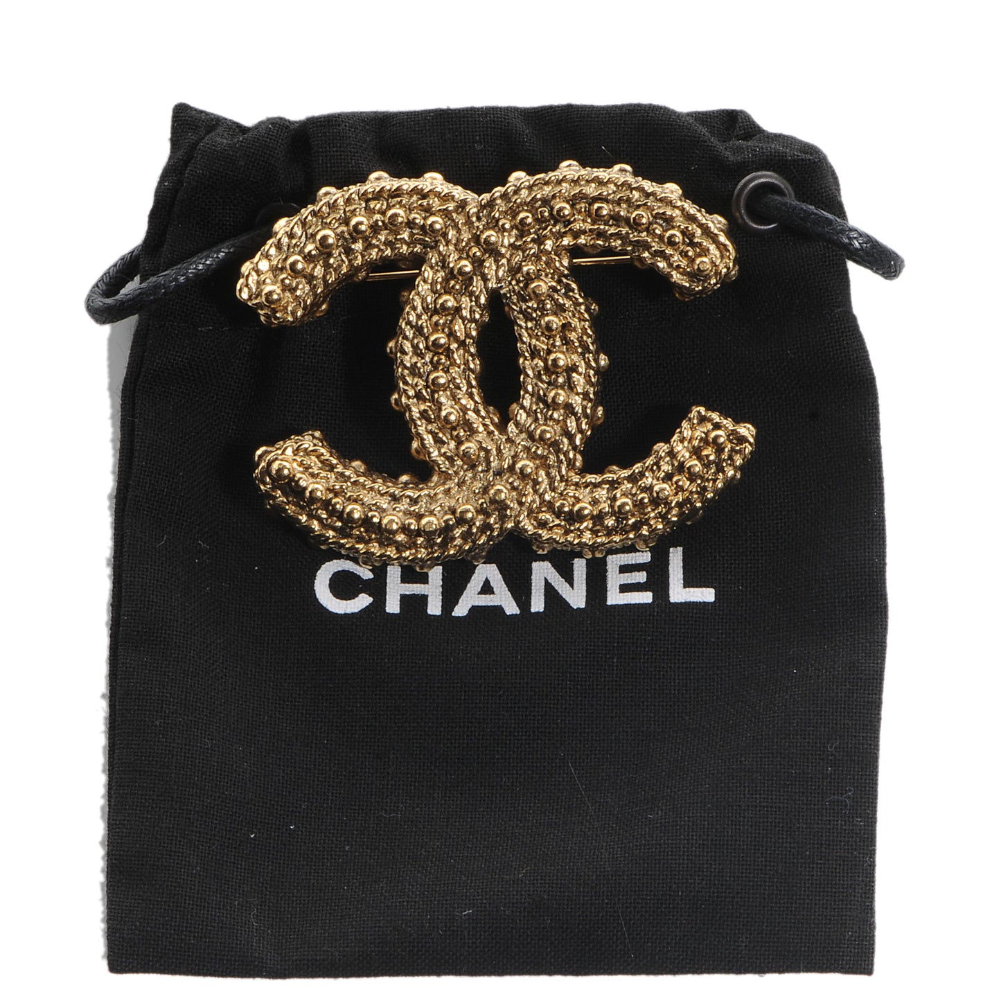 Large CC Brooch Gold