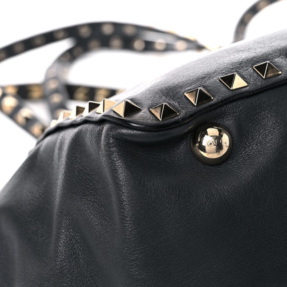 Valentino Garavani Vitello Small Rockstud Tote Black 9 of 16