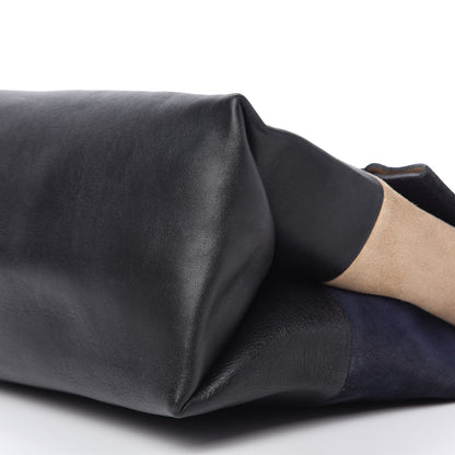 Celine Calfskin Suede All Soft Shoulder Bag Ocean Blue 7 of 9