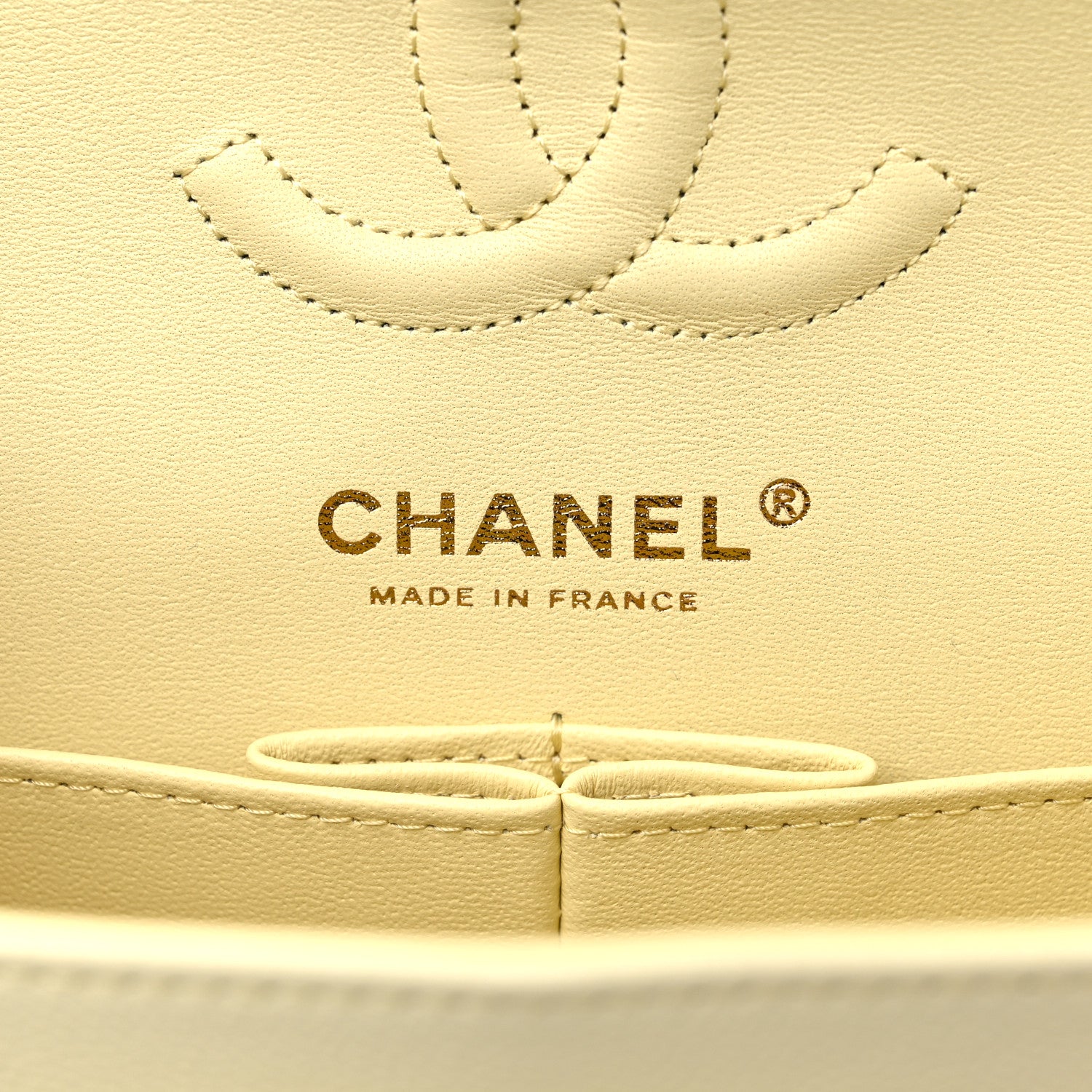 Chanel Caviar Quilted Small Double Flap Light Yellow 6 of 9