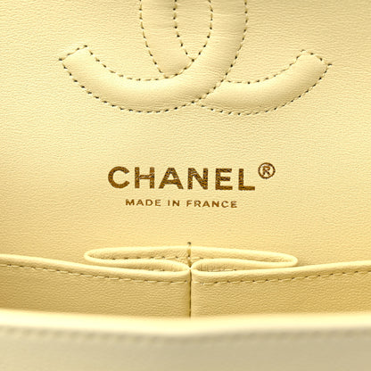 Chanel Caviar Quilted Small Double Flap Light Yellow 6 of 9