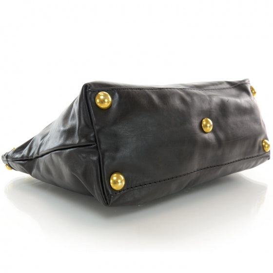 Gucci Leather Large Babouska Tote Black 4 of 7