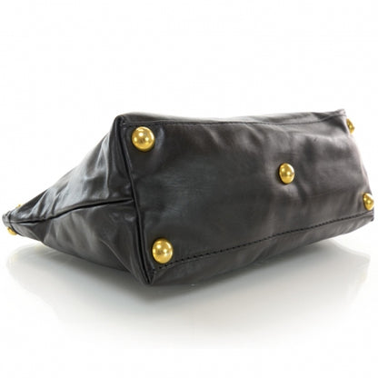 Gucci Leather Large Babouska Tote Black 4 of 7