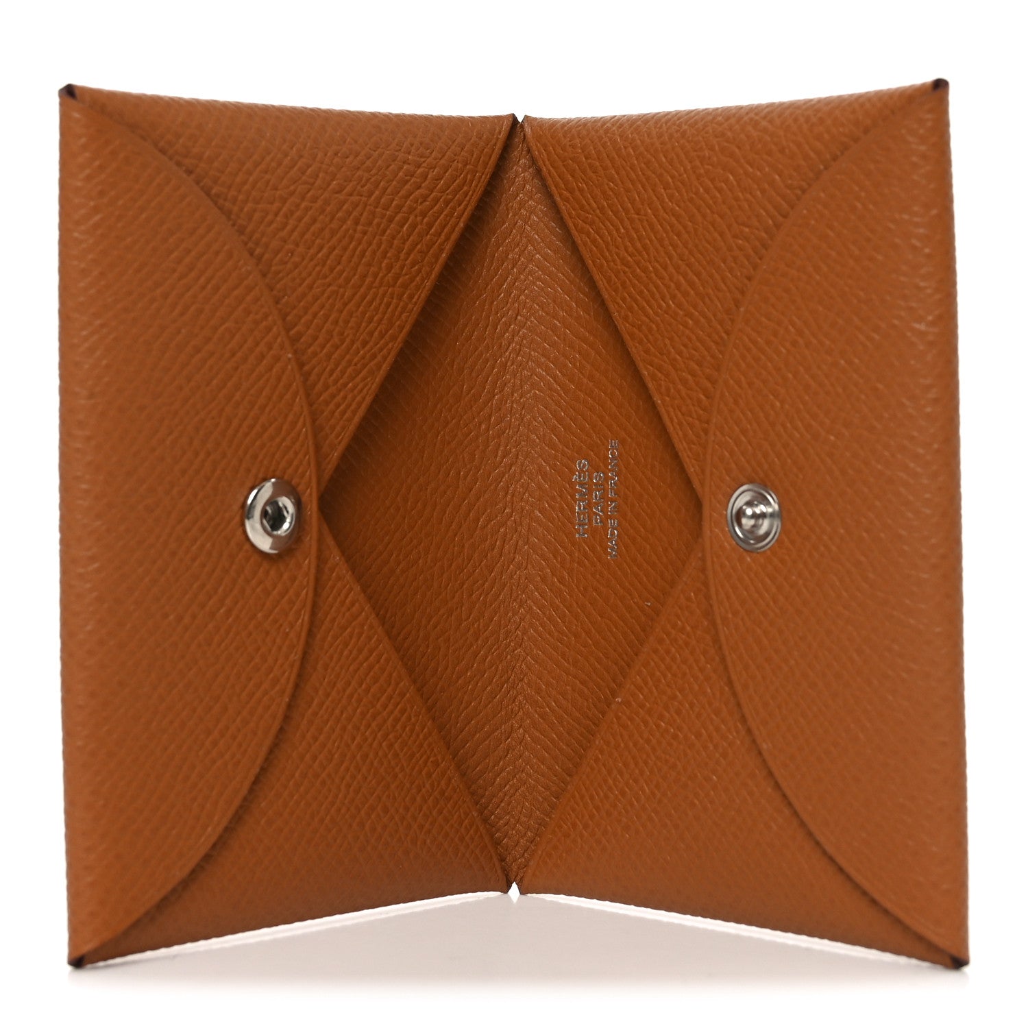 Hermes Epsom Calvi Card Case Gold 5 of 8