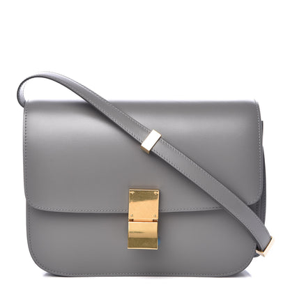 Celine Box Calfskin Medium Classic Box Flap Bag Zinc 1 of 9