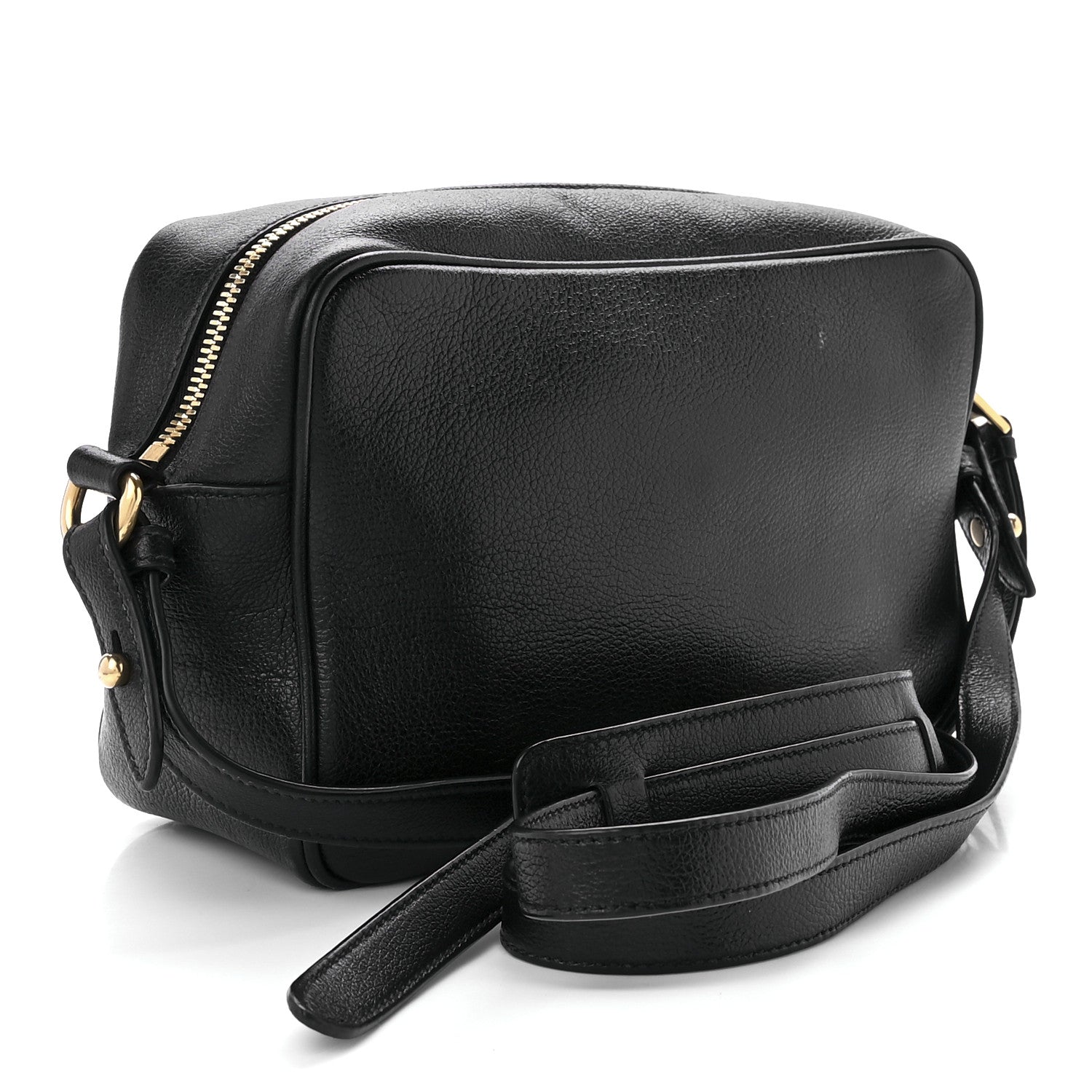 Prada Glace Calfskin Embossed Logo Crossbody Black 2 of 10