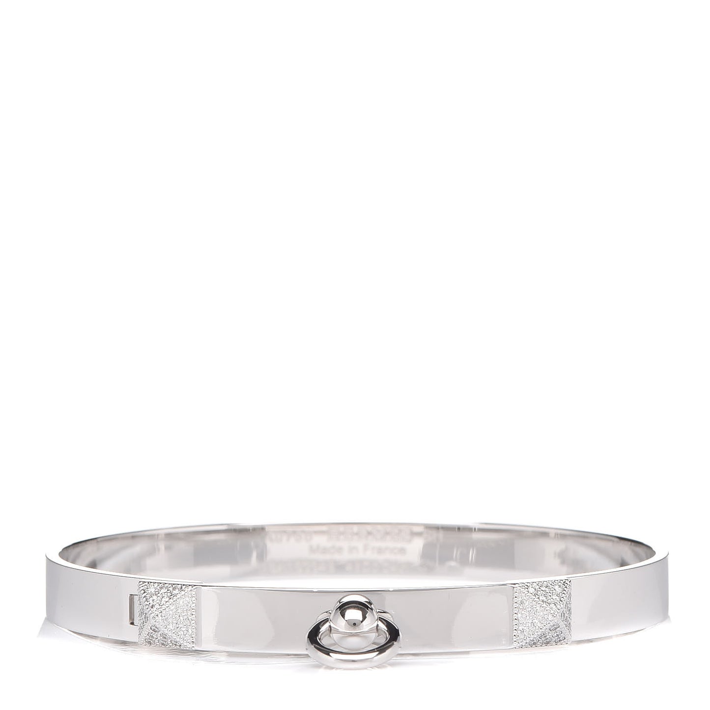 18K White Gold Diamond PM Collier De Chien Bracelet SH