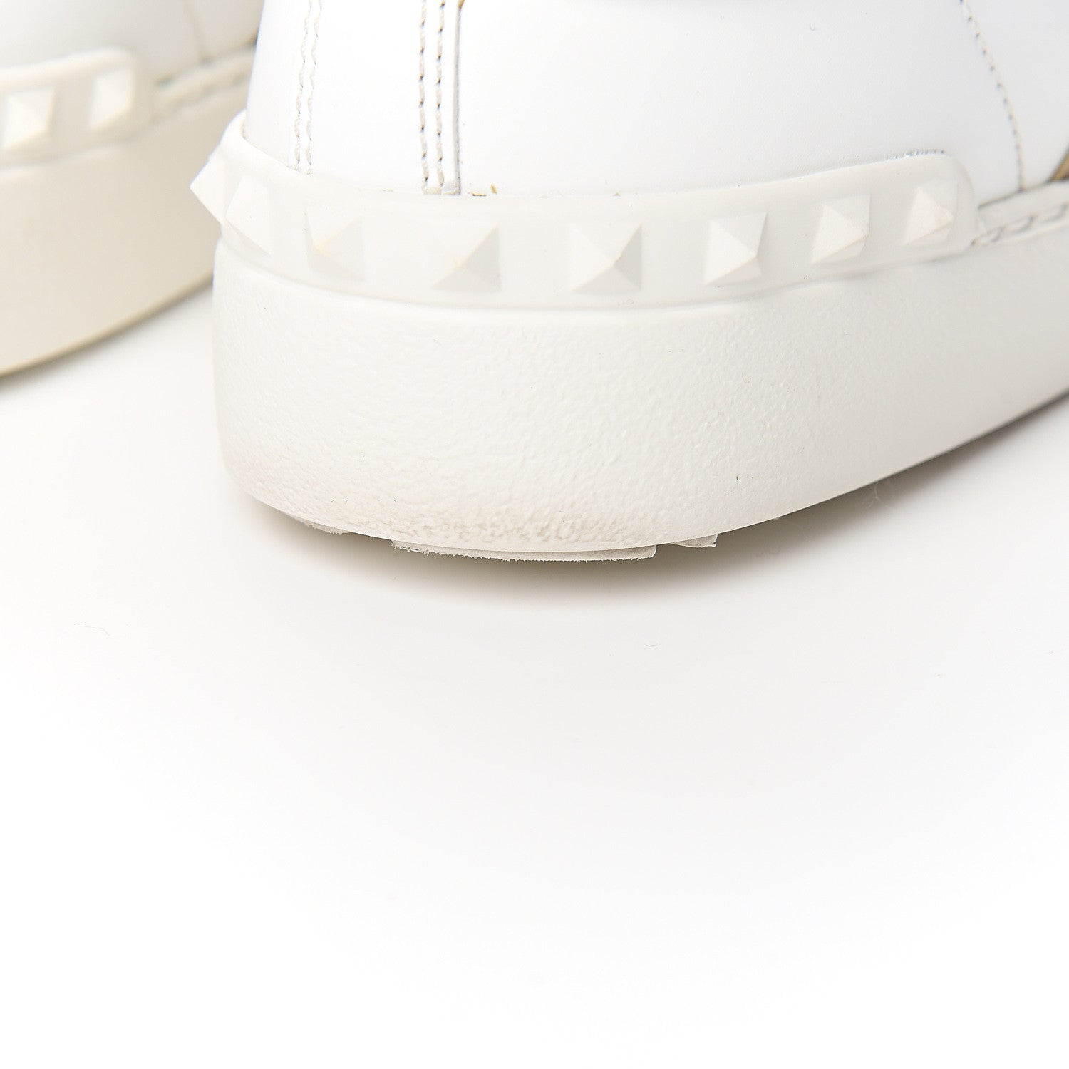 Valentino Garavani Calfskin Rockstud Untitled Open Sneakers 37 White Pewter 12 of 18